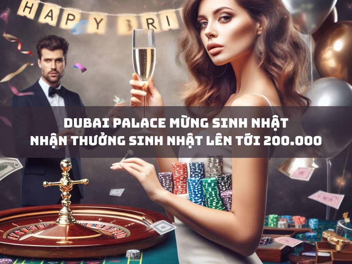 dubai palace mừng sinh nhật nhận thưởng sinh nhật lên tới 200.000
